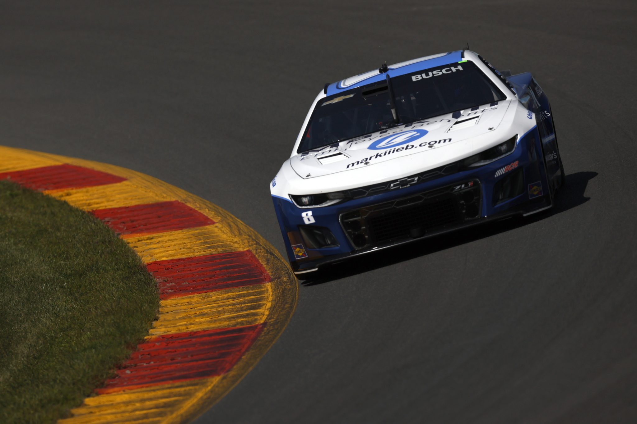 WATKINS GLEN, NEW YORK - AUGUST 19: Kyle Busch, driver of the #8 Mark III Chevrolet, drives during practice for the NASCAR Cup Series Go Bowling at The Glen at Watkins Glen International on August 19, 2023 in Watkins Glen, New York. (Photo by Sean Gardner/Getty Images) | Getty Images