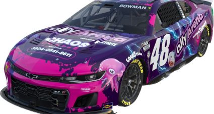 Alex Bowman’s 2023 #48 Ally Arena Chevrolet paint scheme.
