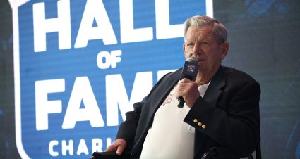 CHARLOTTE, NORTH CAROLINA - AUGUST 02: Donnie Allison speaks with the media after receiving the votes to be inducted during the NASCAR Hall of Fame Voting Day at NASCAR Hall of Fame on August 02, 2023 in Charlotte, North Carolina. (Photo by Jared C. Tilton/Getty Images) | Getty Images