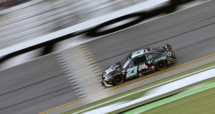 DAYTONA BEACH, FLORIDA - AUGUST 25: Bubba Wallace, driver of the #23 Columbia Sportswear Company Toyota, drives during qualifying for the NASCAR Cup Series Coke Zero Sugar 400 at Daytona International Speedway on August 25, 2023 in Daytona Beach, Florida. (Photo by Sean Gardner/Getty Images) | Getty Images