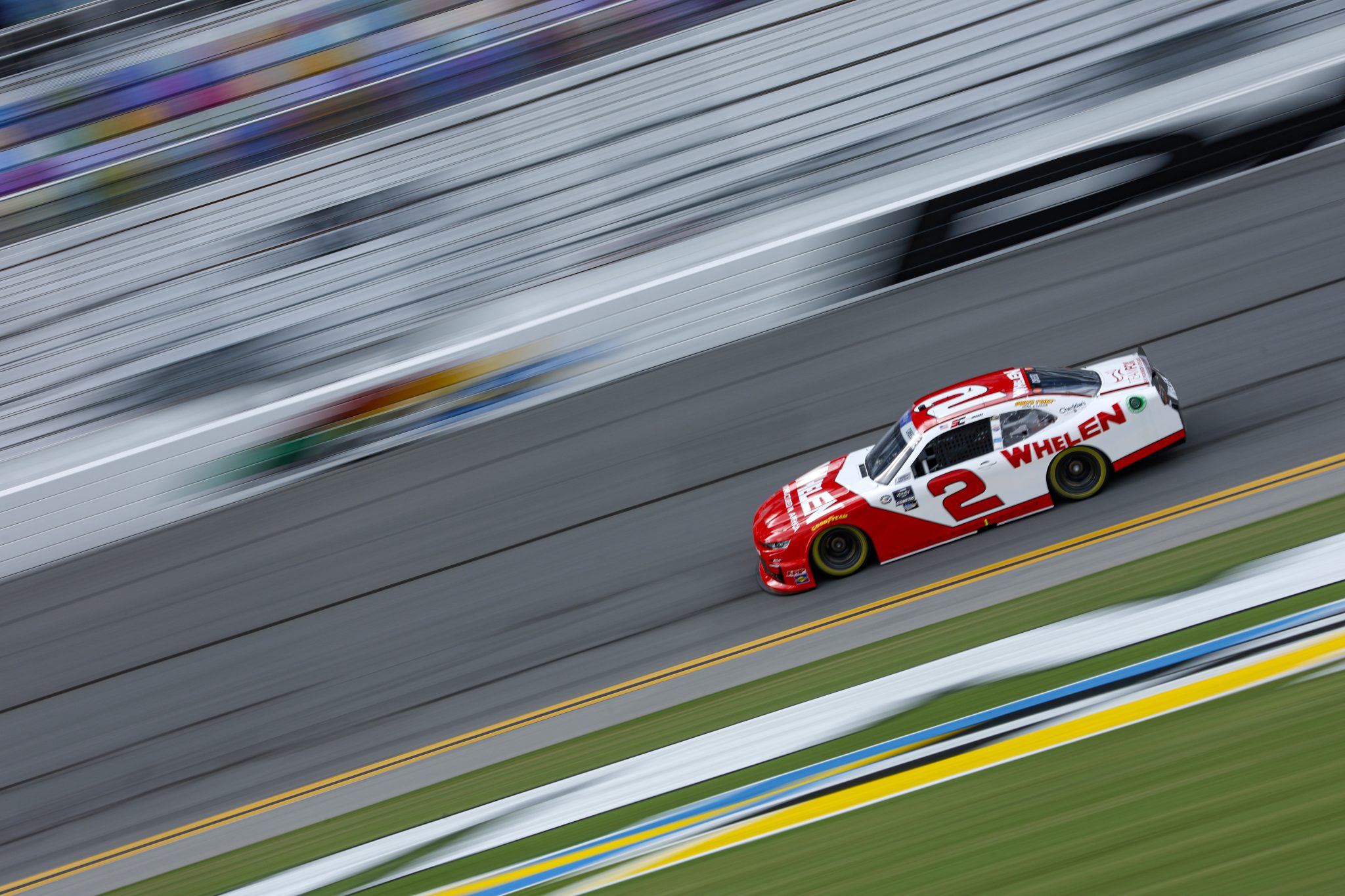 DAYTONA BEACH, FLORIDA - AUGUST 25: Sheldon Creed, driver of the #2 Whelen Chevrolet, drives during qualifying for the NASCAR Cup Series Coke Zero Sugar 400 at Daytona International Speedway on August 25, 2023 in Daytona Beach, Florida. (Photo by Sean Gardner/Getty Images) | Getty Images