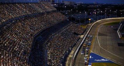DAYTONA BEACH, FLORIDA - AUGUST 26: A general view of racing during the NASCAR Cup Series Coke Zero Sugar 400 at Daytona International Speedway on August 26, 2023 in Daytona Beach, Florida. (Photo by Sean Gardner/Getty Images) | Getty Images