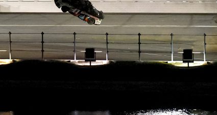 DAYTONA BEACH, FLORIDA - AUGUST 26: Ryan Preece, driver of the #41 RaceChoice.com Ford, flips after an on-track incident during the NASCAR Cup Series Coke Zero Sugar 400 at Daytona International Speedway on August 26, 2023 in Daytona Beach, Florida. (Photo by Sean Gardner/Getty Images) | Getty Images