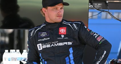 ELKHART LAKE, WISCONSIN - JULY 28: Sage Karam, driver of the #24 Carousel Online Toyota, looks on during practice for the NASCAR Xfinity Series Road America 180 at Road America on July 28, 2023 in Elkhart Lake, Wisconsin. (Photo by Logan Riely/Getty Images) | Getty Images