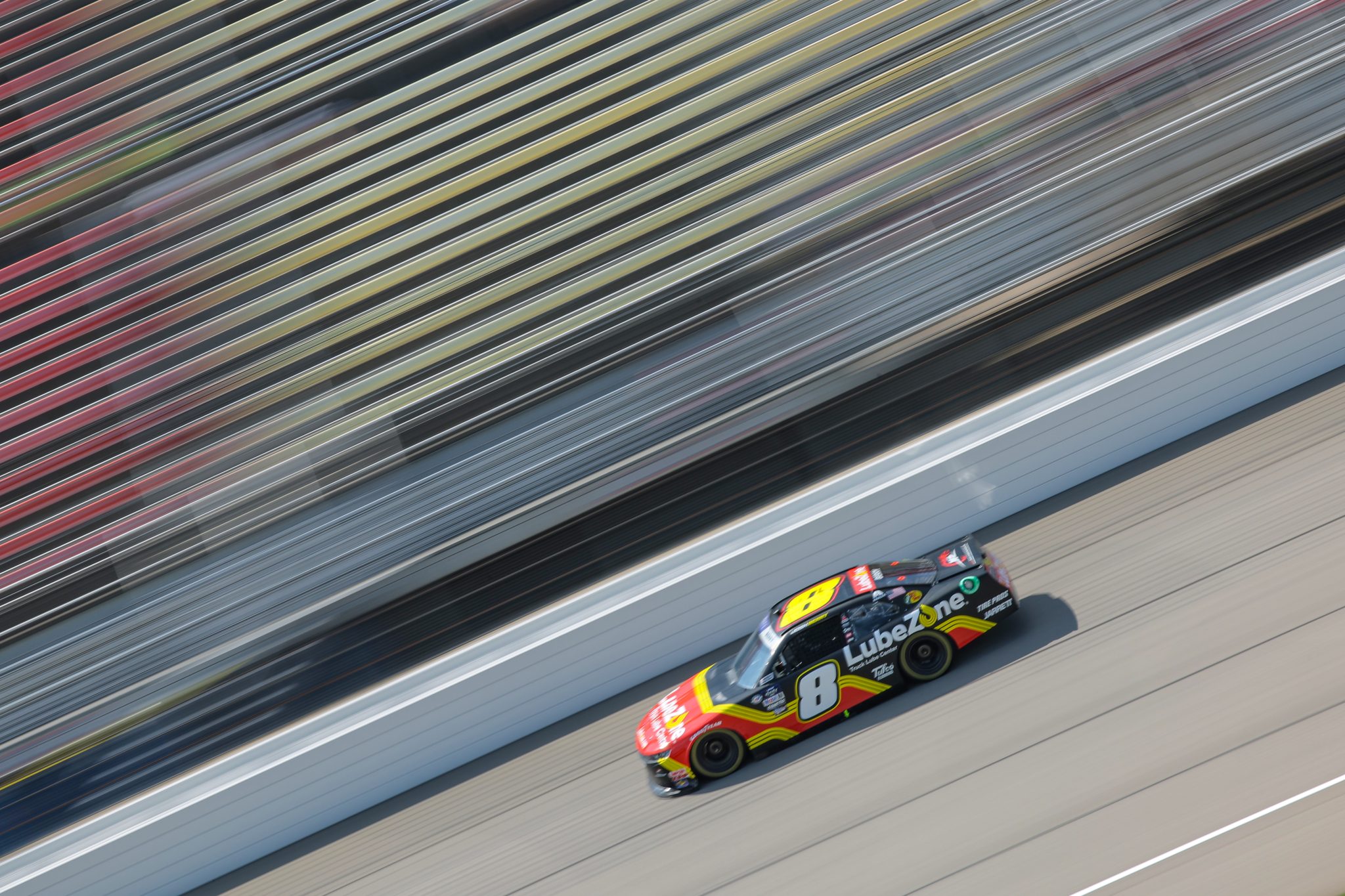 BROOKLYN, MICHIGAN - AUGUST 04: Josh Berry, driver of the #8 LubeZone Chevrolet, drives during practice for the NASCAR Xfinity Series Cabo Wabo 250 at Michigan International Speedway on August 04, 2023 in Brooklyn, Michigan. (Photo by Jonathan Bachman/Getty Images) | Getty Images