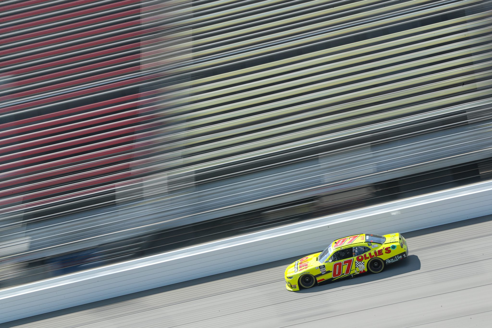 BROOKLYN, MICHIGAN - AUGUST 04: Stefan Parsons, driver of the #07 OLLIE'S/Rich Mar Florist Chevrolet, drives during qualifying for the NASCAR Xfinity Series Cabo Wabo 250 at Michigan International Speedway on August 04, 2023 in Brooklyn, Michigan. (Photo by Meg Oliphant/Getty Images) | Getty Images
