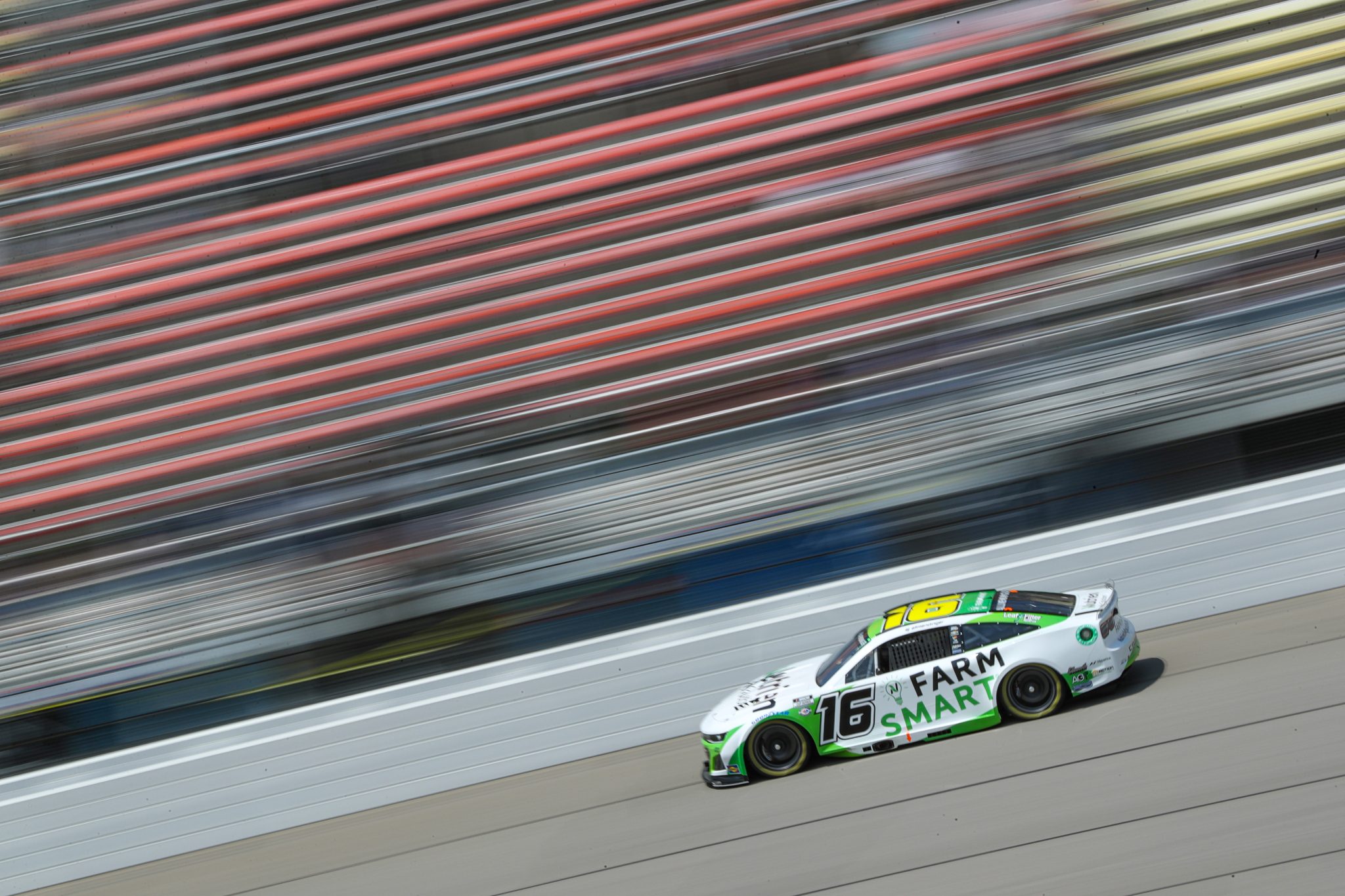 BROOKLYN, MICHIGAN - AUGUST 05: AJ Allmendinger, driver of the #16 Farmsmart Chevrolet, drives during practice for the NASCAR Cup Series FireKeepers Casino 400 at Michigan International Speedway on August 05, 2023 in Brooklyn, Michigan. (Photo by Meg Oliphant/Getty Images) | Getty Images