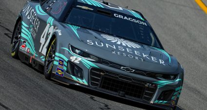 BROOKLYN, MICHIGAN - AUGUST 05: Josh Berry, driver of the #42 Sunseeker Resort Chevrolet, drives during practice for the NASCAR Cup Series FireKeepers Casino 400  at Michigan International Speedway on August 05, 2023 in Brooklyn, Michigan. (Photo by Jonathan Bachman/Getty Images) | Getty Images