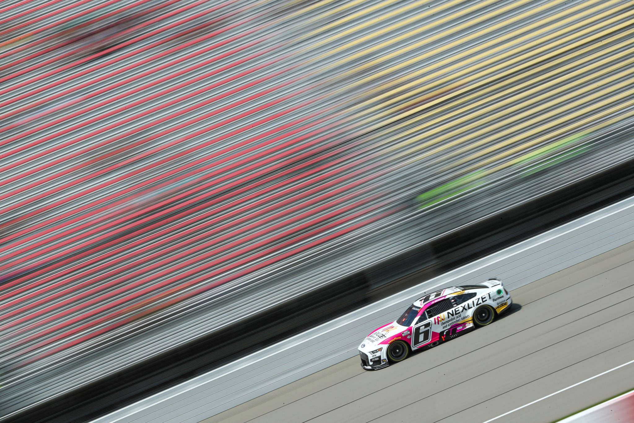 BROOKLYN, MICHIGAN - AUGUST 05: Brad Keselowski, driver of the #6 Nexlizet Ford, drives during practice for the NASCAR Cup Series FireKeepers Casino 400 at Michigan International Speedway on August 05, 2023 in Brooklyn, Michigan. (Photo by Meg Oliphant/Getty Images) | Getty Images