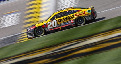 Christopher Bell’s 2023 #20 DEWALT Perform & Protect Toyota paint scheme.