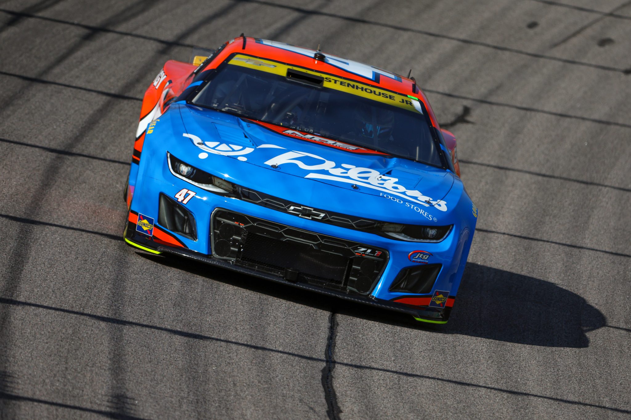 KANSAS CITY, KANSAS - SEPTEMBER 09: Ricky Stenhouse Jr., driver of the #47 Dillons/NOS Energy Drink Chevrolet, drives during practice for the NASCAR Cup Series Hollywood Casino 400 at Kansas Speedway on September 09, 2023 in Kansas City, Kansas. (Photo by Jamie Squire/Getty Images) | Getty Images