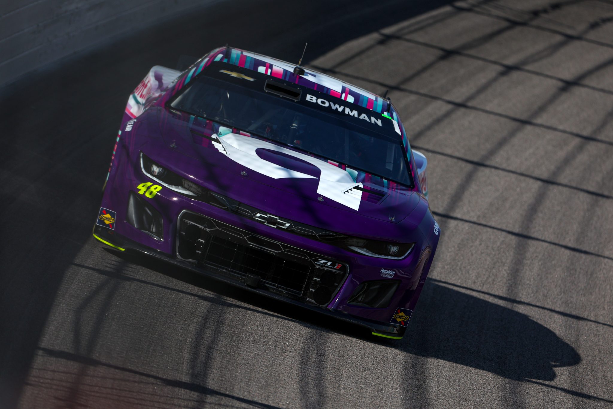 KANSAS CITY, KANSAS - SEPTEMBER 09: Alex Bowman, driver of the #48 Ally Chevrolet, drives during practice for the NASCAR Cup Series Hollywood Casino 400 at Kansas Speedway on September 09, 2023 in Kansas City, Kansas. (Photo by Jamie Squire/Getty Images) | Getty Images