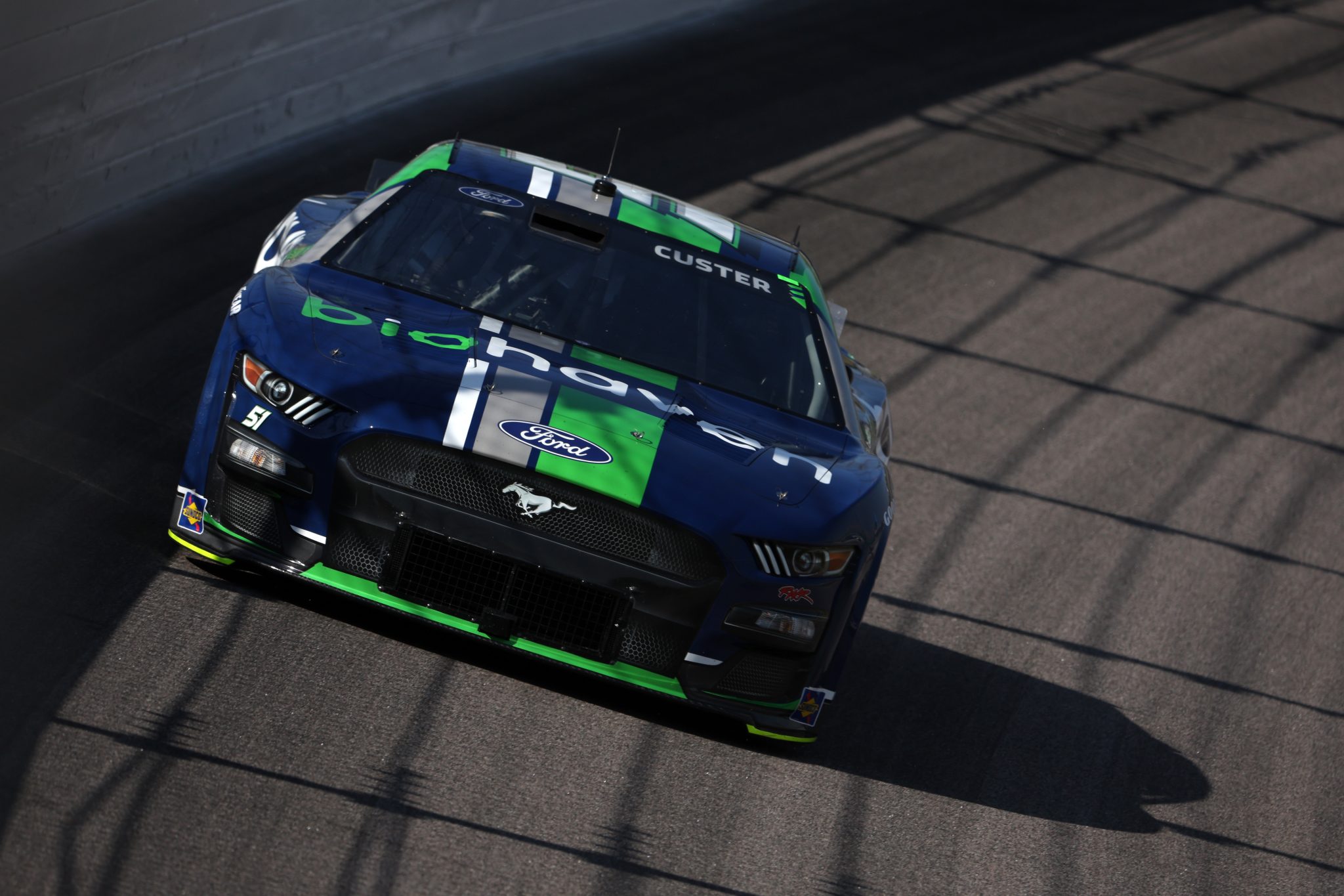 KANSAS CITY, KANSAS - SEPTEMBER 09: Cole Custer, driver of the #51 Biohaven/Jacob Co. Ford, drives during practice for the NASCAR Cup Series Hollywood Casino 400 at Kansas Speedway on September 09, 2023 in Kansas City, Kansas. (Photo by Jamie Squire/Getty Images) | Getty Images