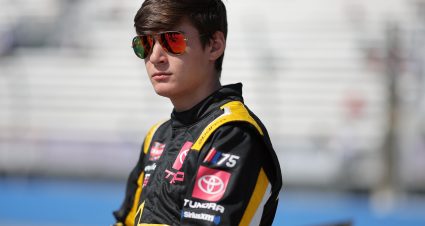 WEST ALLIS, WISCONSIN - AUGUST 27: William Sawalich, driver of the #1 Starkey/Soundgear Toyota, waits on the grid during qualifying for the NASCAR Craftsman Truck Series Clean Harbors 175 at The Milwaukee Mile on August 27, 2023 in West Allis, Wisconsin. (Photo by Jonathan Bachman/Getty Images) | Getty Images