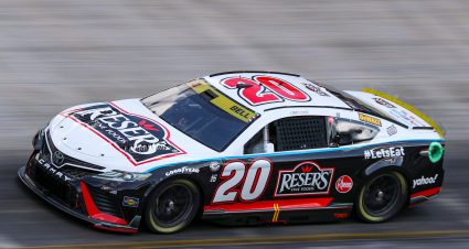 BRISTOL, TENNESSEE - SEPTEMBER 15: Christopher Bell, driver of the #20 Reser's Fine Foods Toyota, drives during practice for the NASCAR Cup Series Bass Pro Shops Night Race at Bristol Motor Speedway on September 15, 2023 in Bristol, Tennessee. (Photo by Meg Oliphant/Getty Images) | Getty Images