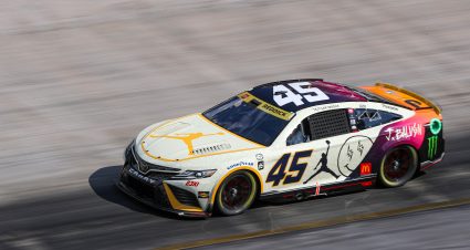 Tyler Reddick’s 2023 #45 Jordan Brand Toyota paint scheme.