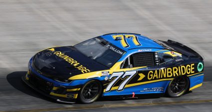 BRISTOL, TENNESSEE - SEPTEMBER 15: Ty Dillon, driver of the #77 Gainbridge Chevrolet, drives during practice for the NASCAR Cup Series Bass Pro Shops Night Race at Bristol Motor Speedway on September 15, 2023 in Bristol, Tennessee. (Photo by Meg Oliphant/Getty Images) | Getty Images