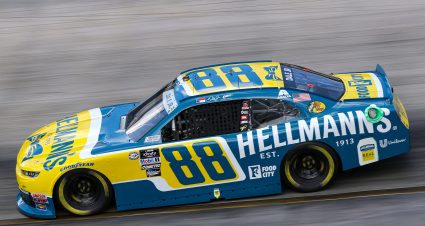 BRISTOL, TENNESSEE - SEPTEMBER 15: Dale Earnhardt Jr., driver of the #88 Hellmann's Chevrolet, drives during qualifying for the NASCAR Xfinity Series Food City 300 at Bristol Motor Speedway on September 15, 2023 in Bristol, Tennessee. (Photo by Meg Oliphant/Getty Images) | Getty Images