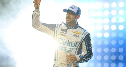 BRISTOL, TENNESSEE - SEPTEMBER 15: Daniel Hemric, driver of the #10 Cirkul Chevrolet, waves to fans as he walks onstage during driver intros prior to the NASCAR Xfinity Series Food City 300 at Bristol Motor Speedway on September 15, 2023 in Bristol, Tennessee. (Photo by Jared C. Tilton/Getty Images) | Getty Images