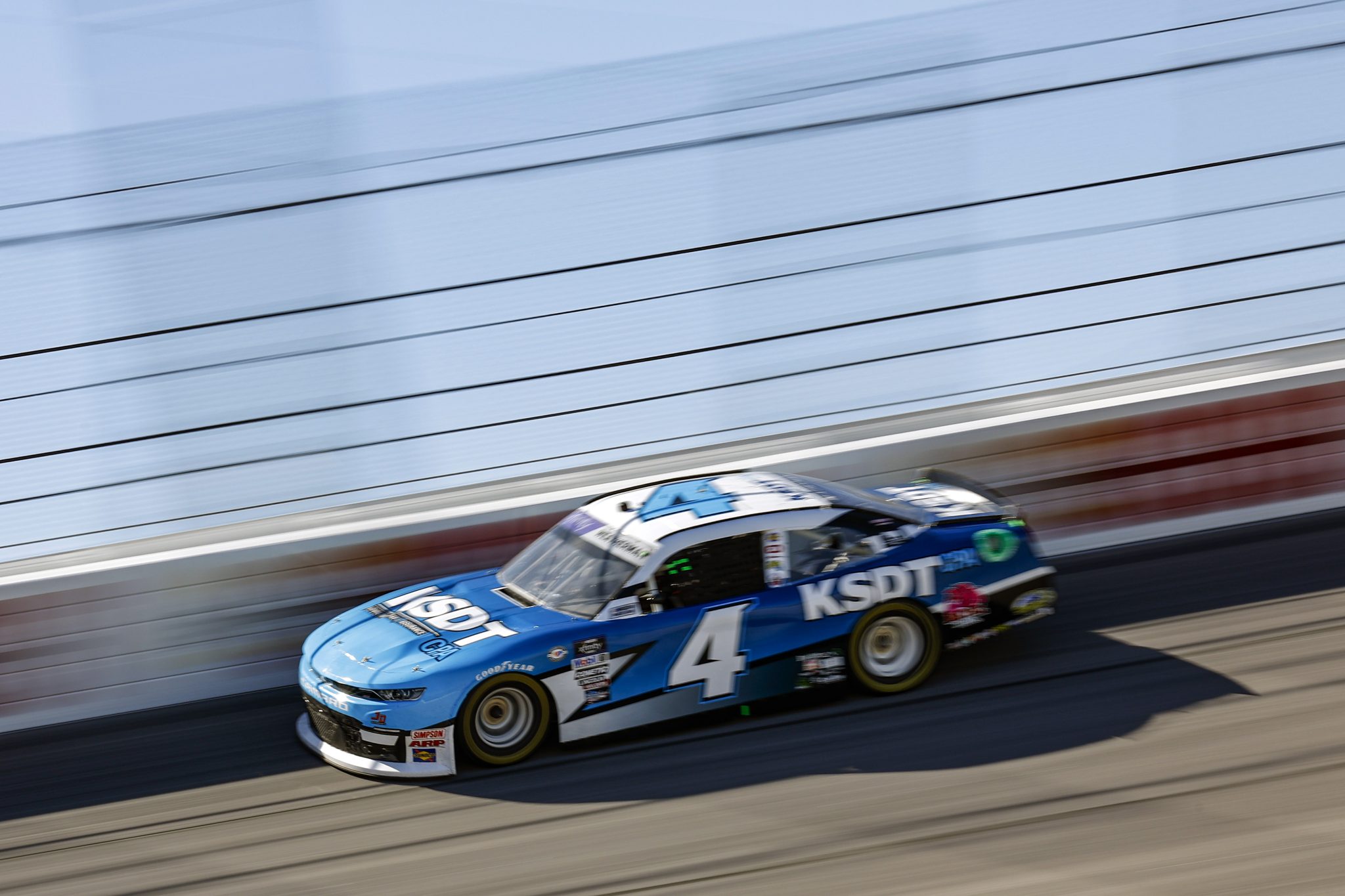 DARLINGTON, SOUTH CAROLINA - SEPTEMBER 02: Kyle Weatherman, driver of the #4 KSDT CPA Chevrolet, drives during the NASCAR Xfinity Series Sport Clips Haircuts VFW Help A Hero 200 at Darlington Raceway on September 02, 2023 in Darlington, South Carolina. (Photo by James Gilbert/Getty Images) | Getty Images