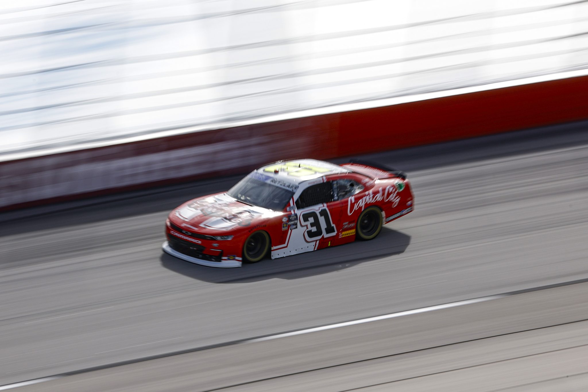 DARLINGTON, SOUTH CAROLINA - SEPTEMBER 02: Parker Retzlaff, driver of the #31 Capital City Towing Chevrolet, drives during practice for the NASCAR Xfinity Series Sport Clips Haircuts VFW Help A Hero 200 at Darlington Raceway on September 02, 2023 in Darlington, South Carolina. (Photo by James Gilbert/Getty Images) | Getty Images