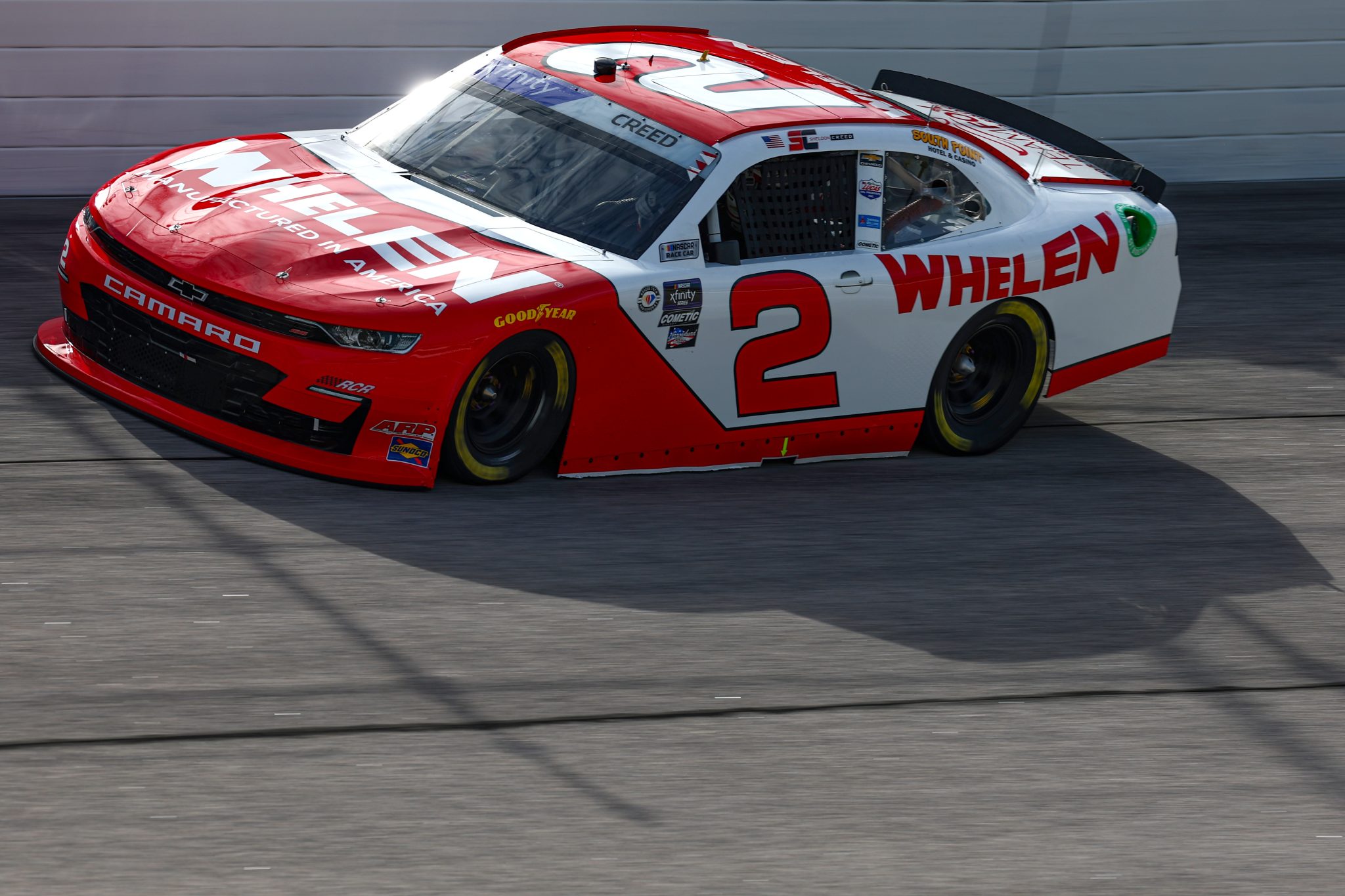DARLINGTON, SOUTH CAROLINA - SEPTEMBER 02: Sheldon Creed, driver of the #2 Whelen Chevrolet, drives during practice for the NASCAR Xfinity Series Sport Clips Haircuts VFW Help A Hero 200 at Darlington Raceway on September 02, 2023 in Darlington, South Carolina. (Photo by Jared C. Tilton/Getty Images) | Getty Images