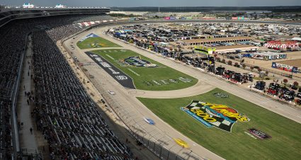 FORT WORTH, TEXAS - SEPTEMBER 25: A general view of racing during the NASCAR Cup Series Auto Trader EchoPark Automotive 500 at Texas Motor Speedway on September 25, 2022 in Fort Worth, Texas. (Photo by James Gilbert/Getty Images) | Getty Images