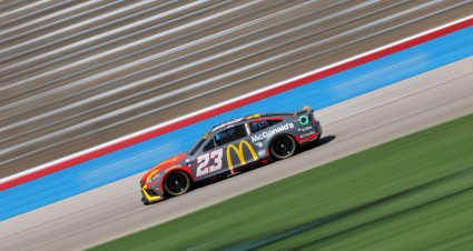 FORT WORTH, TEXAS - SEPTEMBER 22: Bubba Wallace, driver of the #23 McDonald's Toyota, drives during practice for the NASCAR Cup Series Autotrader EchoPark Automotive 400 at Texas Motor Speedway on September 22, 2023 in Fort Worth, Texas. (Photo by Jonathan Bachman/Getty Images) | Getty Images