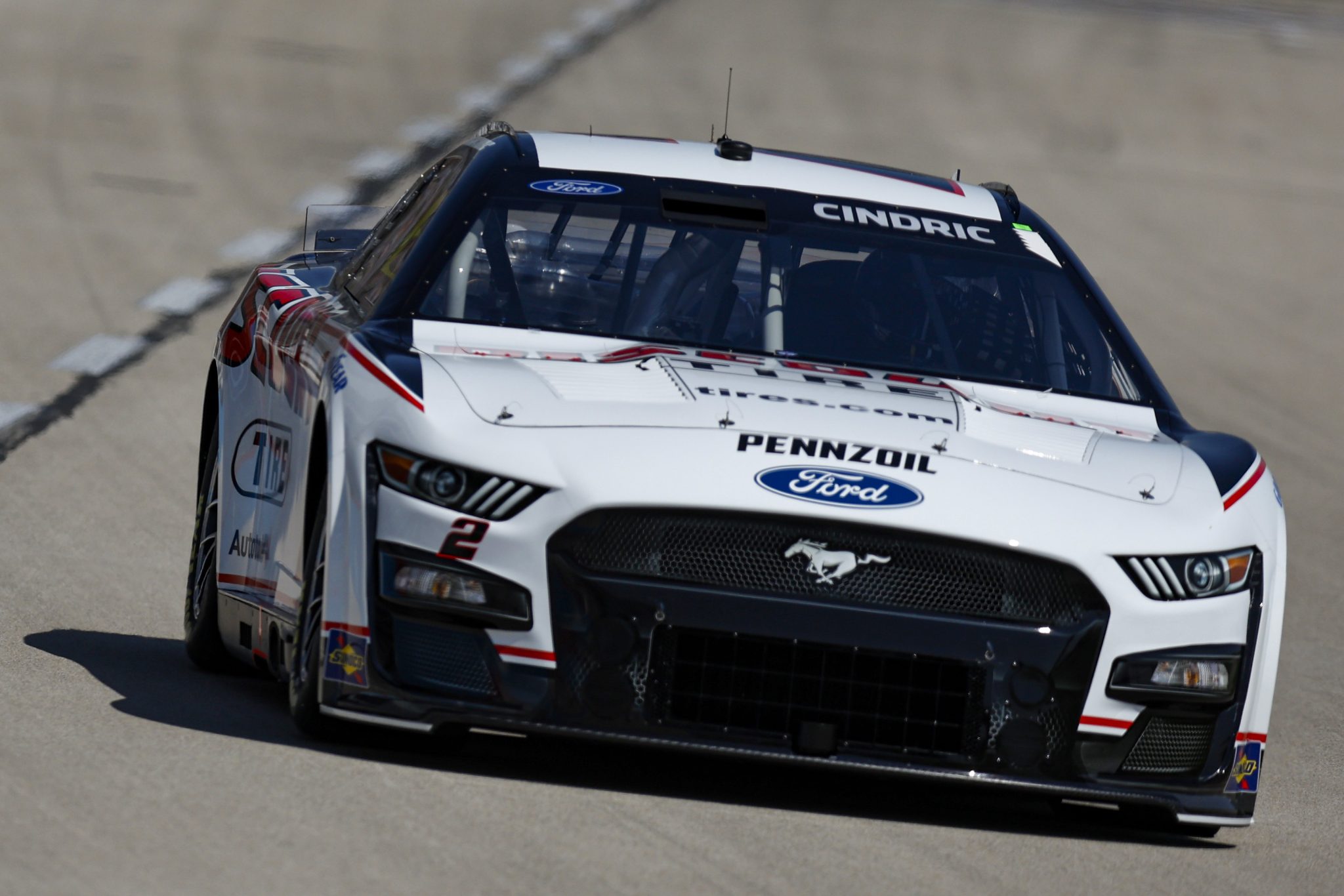 FORT WORTH, TEXAS - SEPTEMBER 23: Austin Cindric, driver of the #2 Discount Tire Ford, drives during practice for the NASCAR Cup Series Autotrader EchoPark Automotive 400 at Texas Motor Speedway on September 23, 2023 in Fort Worth, Texas. (Photo by Sean Gardner/Getty Images) | Getty Images