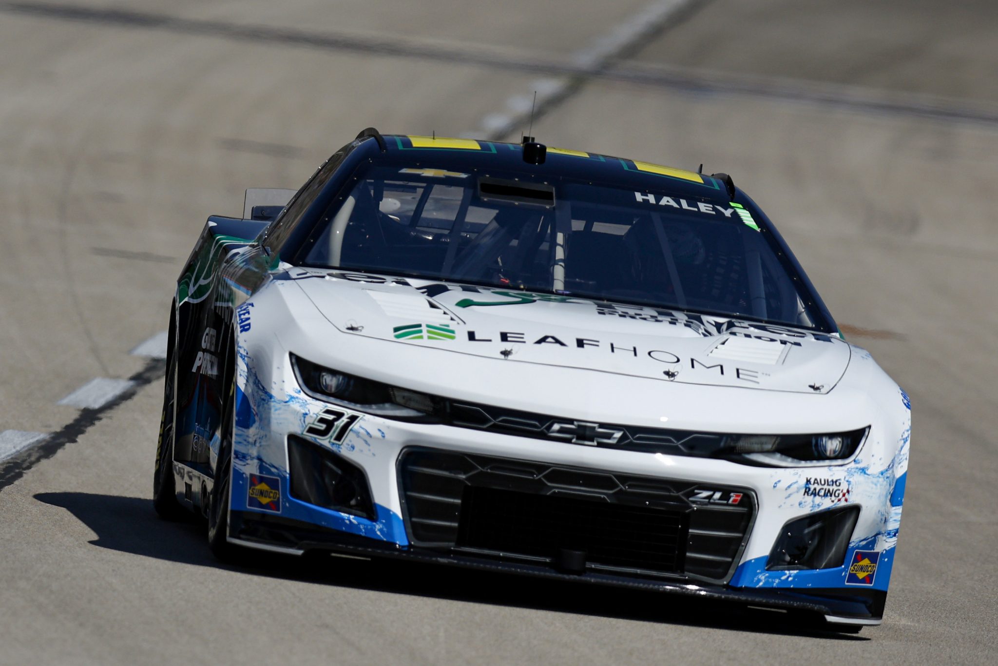 FORT WORTH, TEXAS - SEPTEMBER 23: Justin Haley, driver of the #31 LeafFilter Gutter Protection Chevrolet, drives during practice for the NASCAR Cup Series Autotrader EchoPark Automotive 400 at Texas Motor Speedway on September 23, 2023 in Fort Worth, Texas. (Photo by Sean Gardner/Getty Images) | Getty Images