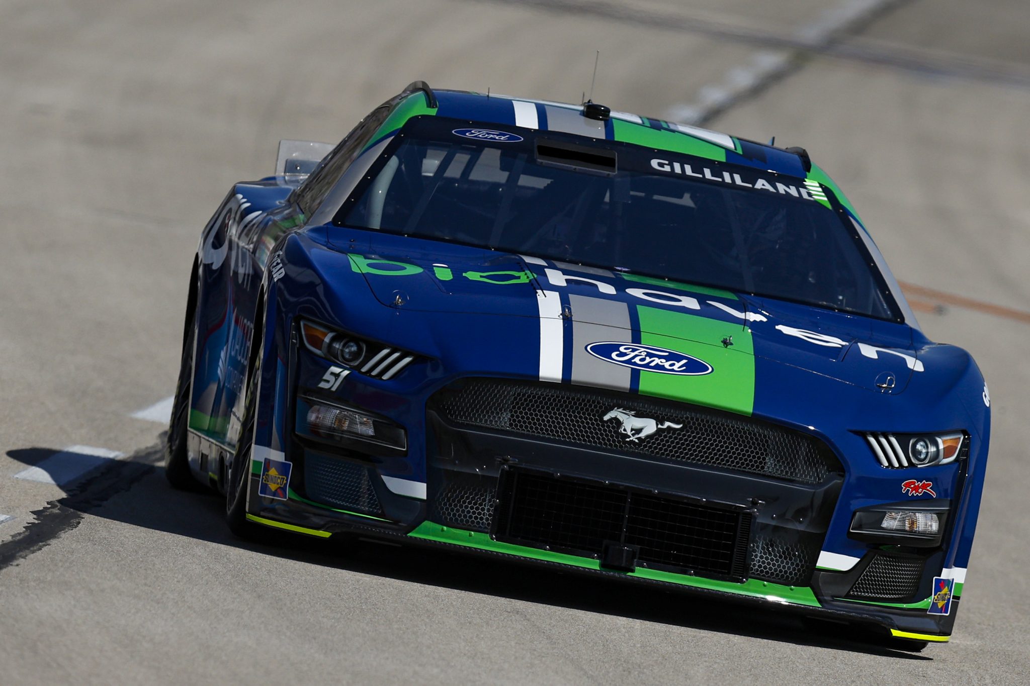 FORT WORTH, TEXAS - SEPTEMBER 23: Todd Gilliland, driver of the #51 Biohaven/Jacob Co. Ford, drives during practice for the NASCAR Cup Series Autotrader EchoPark Automotive 400 at Texas Motor Speedway on September 23, 2023 in Fort Worth, Texas. (Photo by Sean Gardner/Getty Images) | Getty Images
