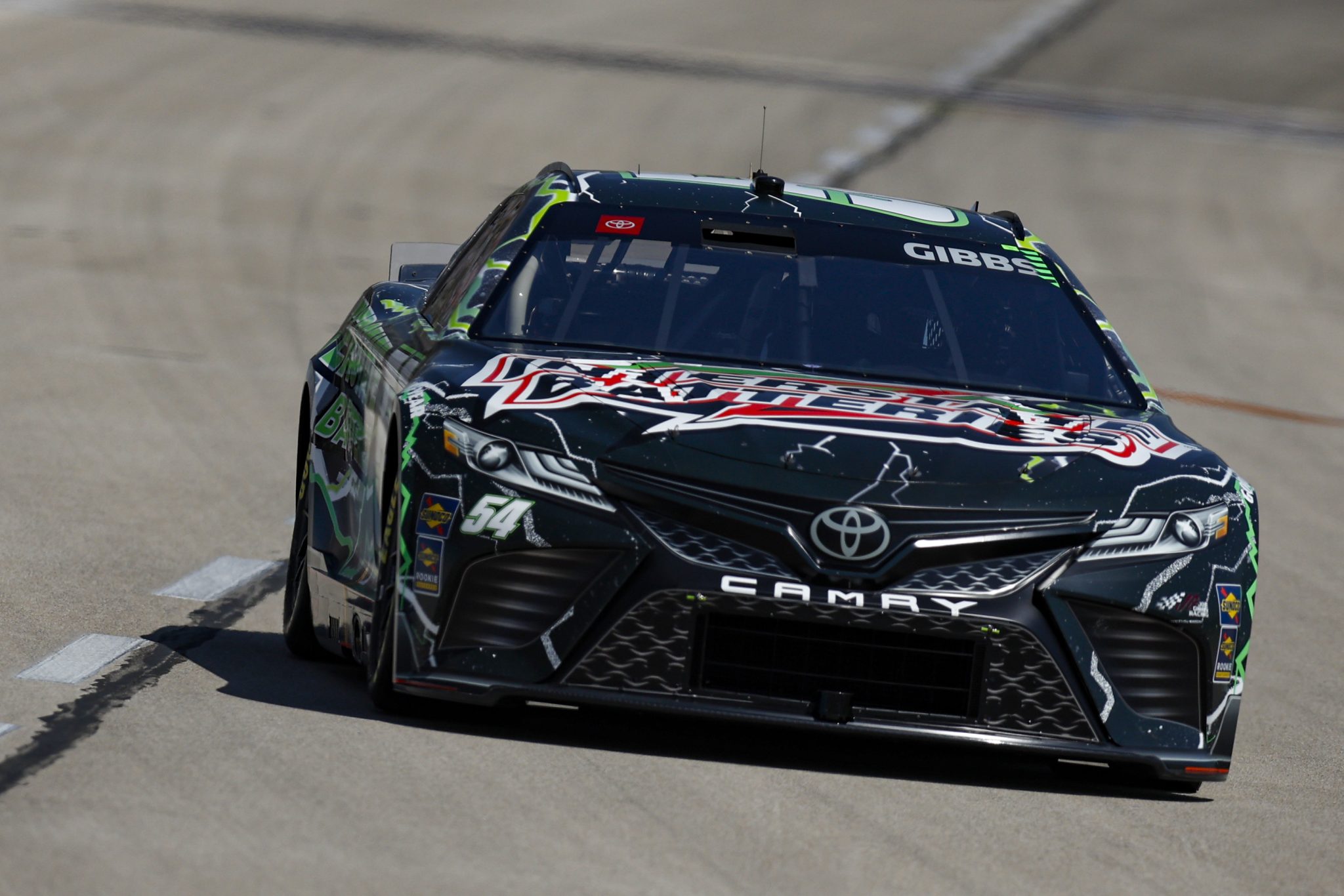 FORT WORTH, TEXAS - SEPTEMBER 23: Ty Gibbs, driver of the #54 Interstate Batteries Toyota, drives during practice for the NASCAR Cup Series Autotrader EchoPark Automotive 400 at Texas Motor Speedway on September 23, 2023 in Fort Worth, Texas. (Photo by Sean Gardner/Getty Images) | Getty Images
