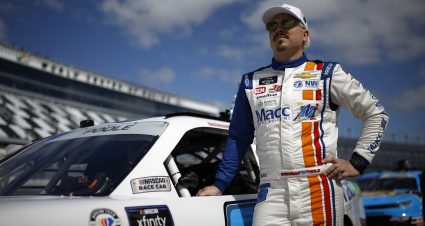 DAYTONA BEACH, FLORIDA - FEBRUARY 18: Brennan Poole, driver of the #6 Macc Door Systems Chevrolet, looks on during qualifying for the Beef. It's What's For Dinner. 300 at Daytona International Speedway on February 18, 2023 in Daytona Beach, Florida. (Photo by Jared C. Tilton/Getty Images) | Getty Images