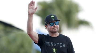DAYTONA BEACH, FLORIDA - AUGUST 26: NASCAR Cup Series driver, Kurt Busch walks onstage during driver intros after the announcement of his retirement prior to the NASCAR Cup Series Coke Zero Sugar 400 at Daytona International Speedway on August 26, 2023 in Daytona Beach, Florida. (Photo by Sean Gardner/Getty Images) | Getty Images