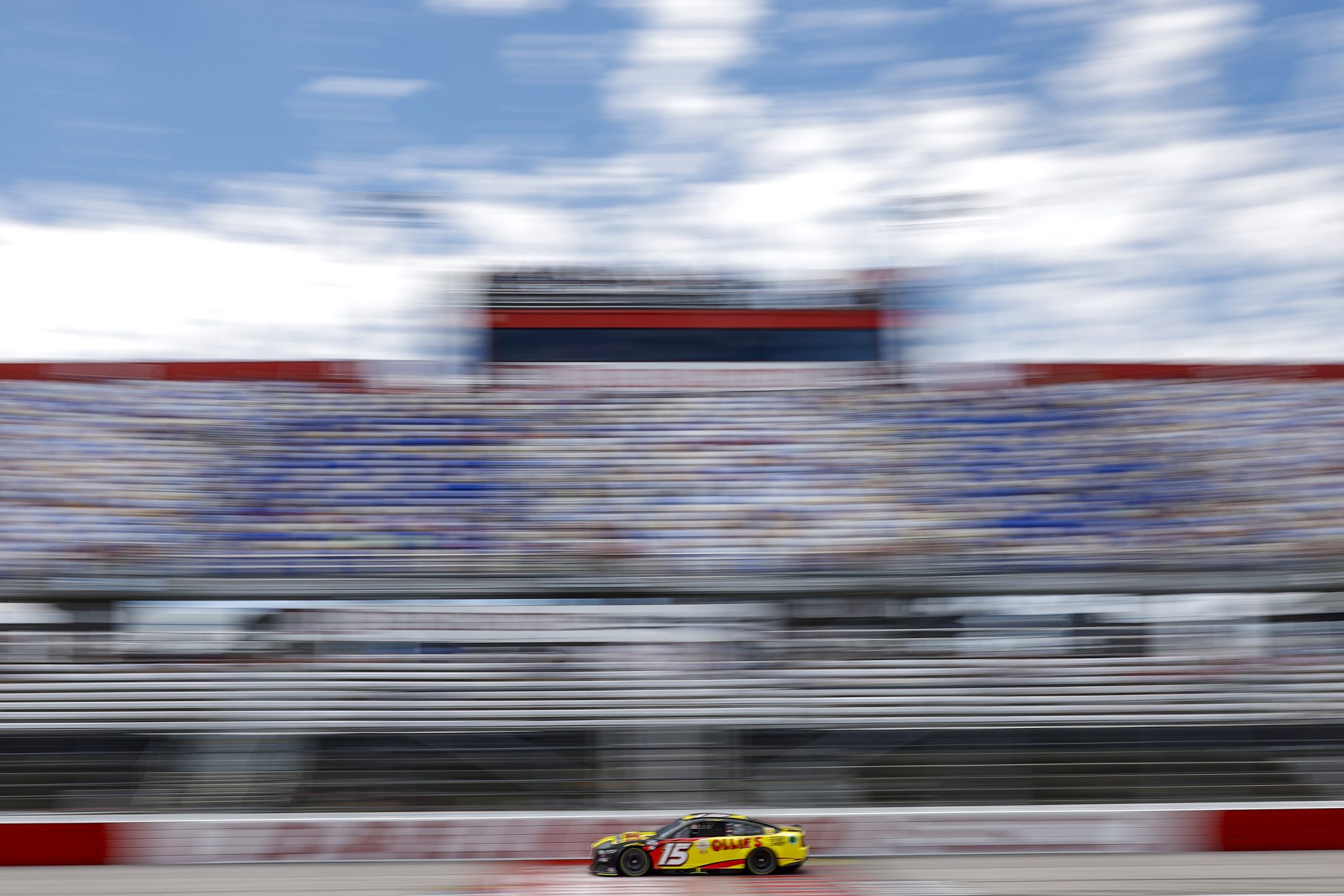 DARLINGTON, SOUTH CAROLINA - SEPTEMBER 02: JJ Yeley, driver of the #15 Ollie's Bargain Outlet Ford, drives during practice for the NASCAR Cup Series Cook Out Southern 500 at Darlington Raceway on September 02, 2023 in Darlington, South Carolina. (Photo by James Gilbert/Getty Images) | Getty Images