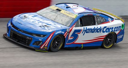 Kyle Larson’s 2023 #5 HendrickCars.com Chevrolet paint scheme.