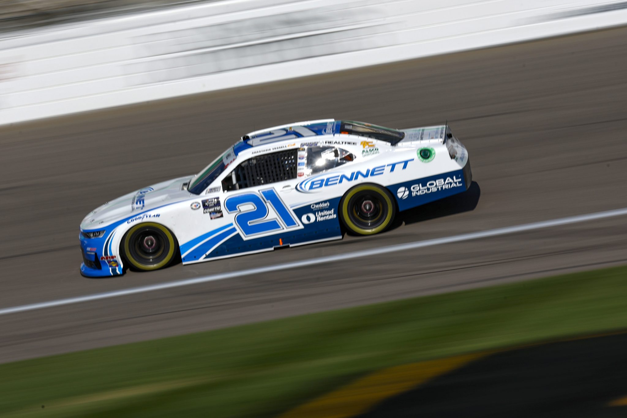 KANSAS CITY, KANSAS - SEPTEMBER 09: Austin Hill, driver of the #21 Bennett Transportation Chevrolet, drives during practice for the NASCAR Xfinity Series Kansas Lottery 300 at Kansas Speedway on September 09, 2023 in Kansas City, Kansas. (Photo by Sean Gardner/Getty Images) | Getty Images