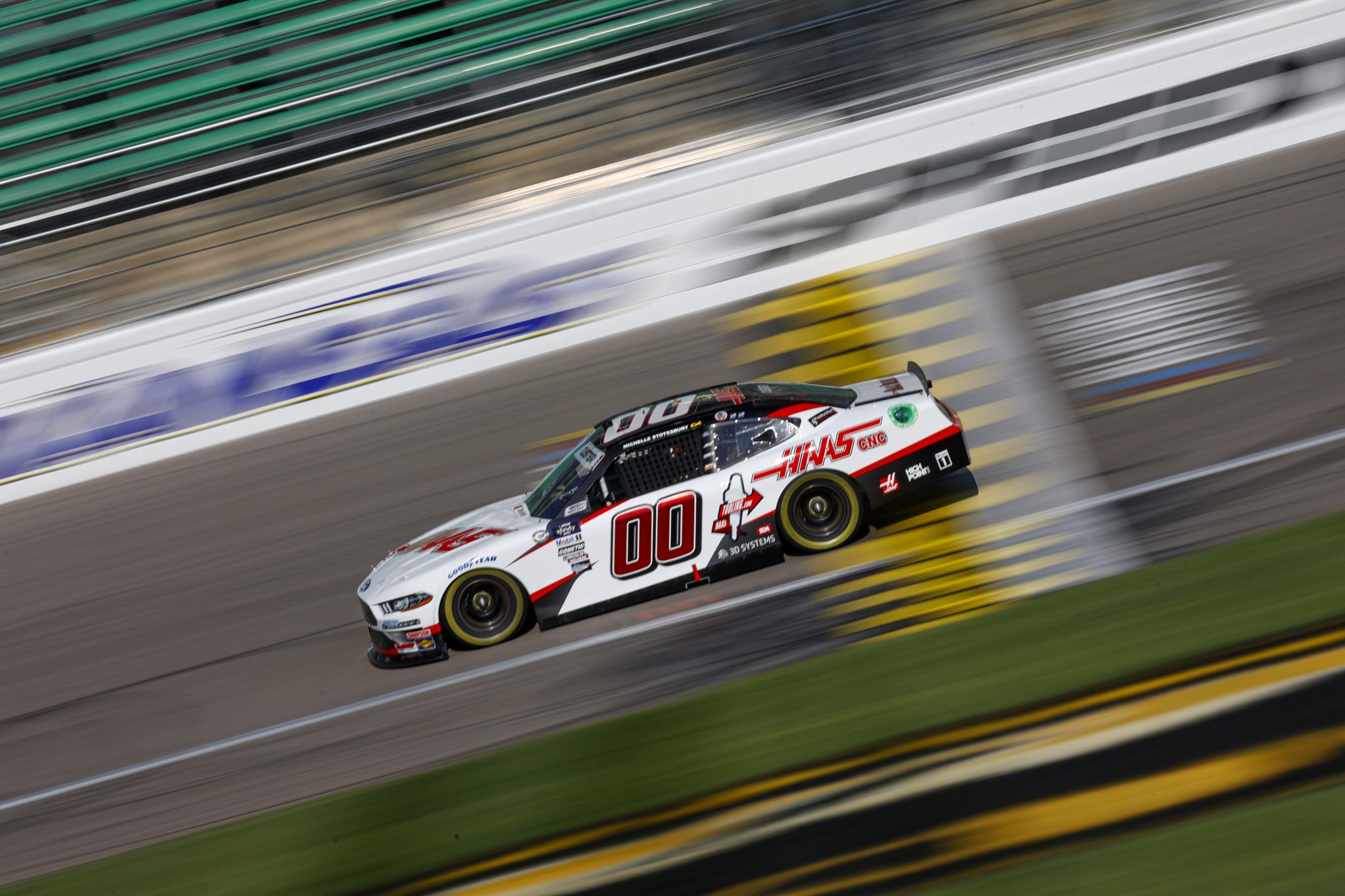 KANSAS CITY, KANSAS - SEPTEMBER 09: Cole Custer, driver of the #00 Haas Automation Ford, drives during practice for the NASCAR Xfinity Series Kansas Lottery 300 at Kansas Speedway on September 09, 2023 in Kansas City, Kansas. (Photo by Sean Gardner/Getty Images) | Getty Images