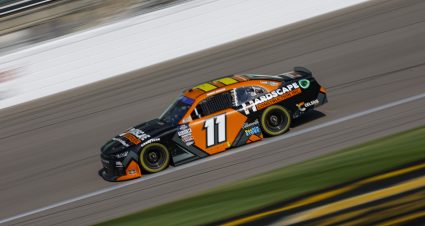 KANSAS CITY, KANSAS - SEPTEMBER 09: Derek Kraus, driver of the #11 Hardscape Construction Inc. Chevrolet, drives during practice for the NASCAR Xfinity Series Kansas Lottery 300 at Kansas Speedway on September 09, 2023 in Kansas City, Kansas. (Photo by Sean Gardner/Getty Images) | Getty Images