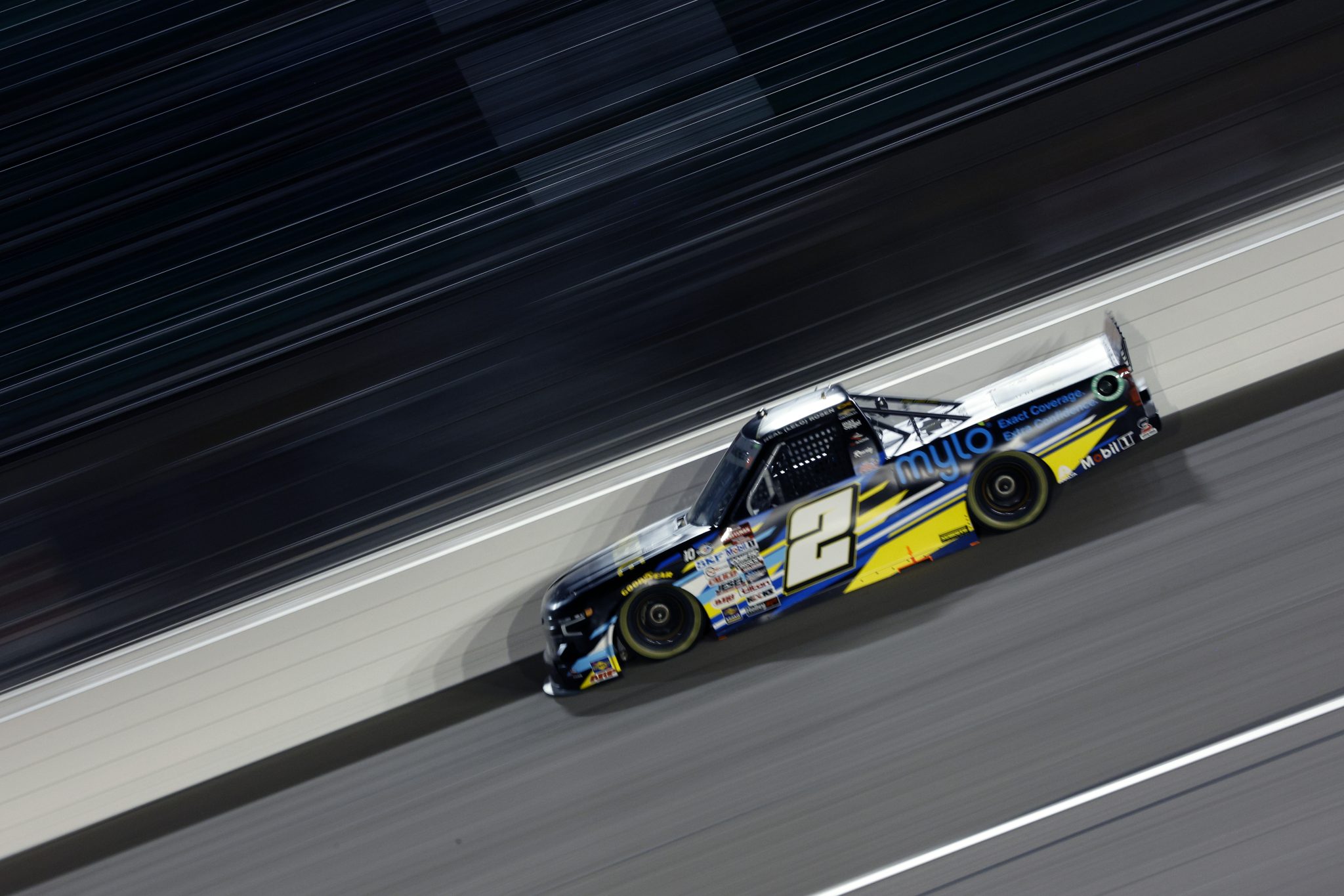 KANSAS CITY, KANSAS - SEPTEMBER 08: Nick Sanchez, driver of the #2 Gainbridge Chevrolet, drives during the NASCAR Craftsman Truck Series Kansas Lottery 200 at Kansas Speedway on September 08, 2023 in Kansas City, Kansas. (Photo by Sean Gardner/Getty Images) | Getty Images