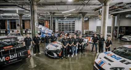 Bubba Wallace, John Hunter Nemechek, Christopher Bell, Chandler Smith, Corey Heim, Taylor Gray, Isabella Robusto, Jade Avedisian, Tyler Reddick, Buddy Kofoid, Brent Crews at GRG Mobil1 Announcement Video Mobil1 Announcement Video in Mooresville, North Carolina on Thursday, Jan. 18, 2024. Photos By —Swikar Patel/TRD