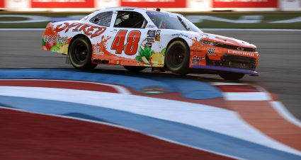 CONCORD, NORTH CAROLINA - OCTOBER 12: Parker Kligerman, driver of the #48 Big Machine Spiked Coolers Chevrolet, drives during the NASCAR Xfinity Drive for the Cure 250 presented by BCBS at Charlotte Motor Speedway on October 12, 2024 in Concord, North Carolina. (Photo by Jared C. Tilton/Getty Images) | Getty Images
