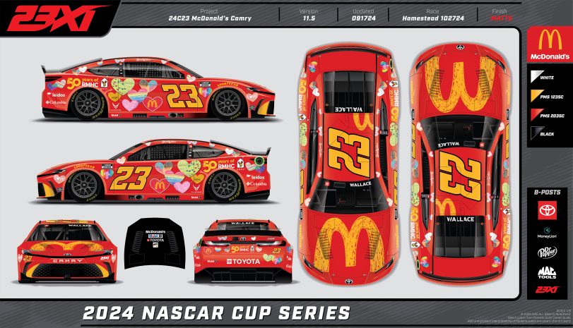 2024 NASCAR Cup Series #23 23XI Racing paint schemes – Jayski's NASCAR ...