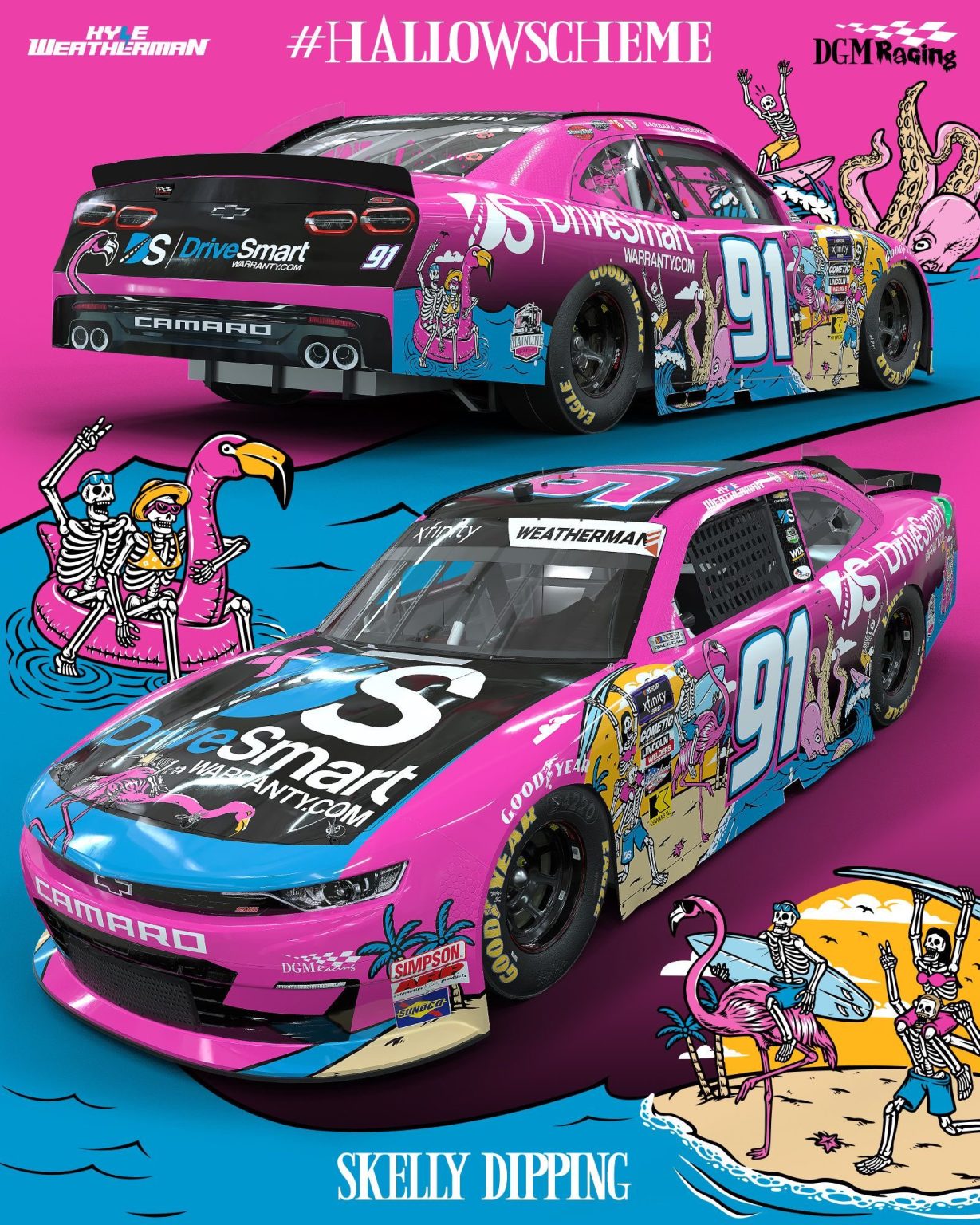 2024 #91 DGM Racing Xfinity Series Paint Schemes - Jayski's NASCAR ...