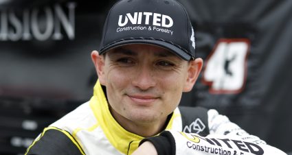 LOUDON, NEW HAMPSHIRE - JUNE 21: Ryan Ellis, driver of the #43 United Construction & Forestry Chevrolet, waits on the grid during practice for the NASCAR Xfinity Series SciAps 200 at New Hampshire Motor Speedway on June 21, 2024 in Loudon, New Hampshire. (Photo by Sean Gardner/Getty Images) | Getty Images