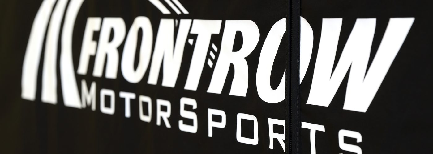 LAS VEGAS, NEVADA - OCTOBER 18: A detail view of the Front Row Motorsports logo at Las Vegas Motor Speedway on October 18, 2024 in Las Vegas, Nevada. (Photo by Meg Oliphant/Getty Images) | Getty Images