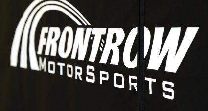 LAS VEGAS, NEVADA - OCTOBER 18: A detail view of the Front Row Motorsports logo at Las Vegas Motor Speedway on October 18, 2024 in Las Vegas, Nevada. (Photo by Meg Oliphant/Getty Images) | Getty Images
