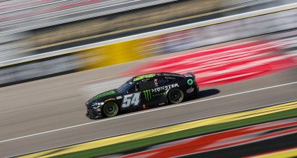 LAS VEGAS, NEVADA - OCTOBER 19: Ty Gibbs, driver of the #54 Monster Energy Toyota, drives during practice for the NASCAR Cup Series South Point 400 at Las Vegas Motor Speedway on October 19, 2024 in Las Vegas, Nevada. (Photo by Meg Oliphant/Getty Images) | Getty Images
