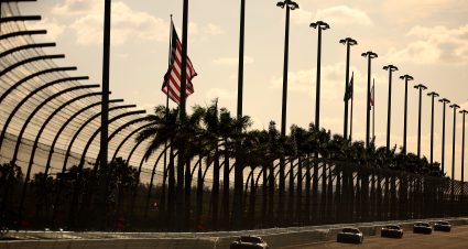 HOMESTEAD, FLORIDA - OCTOBER 27: A general view of racing. during the NASCAR Cup Series Straight Talk Wireless 400 at Homestead-Miami Speedway on October 27, 2024 in Homestead, Florida. (Photo by James Gilbert/Getty Images) | Getty Images