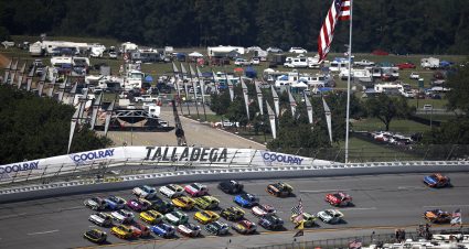 TALLADEGA, ALABAMA - OCTOBER 06: A general view of racing during the NASCAR Cup Series YellaWood 500 at Talladega Superspeedway on October 06, 2024 in Talladega, Alabama. (Photo by Sean Gardner/Getty Images) | Getty Images